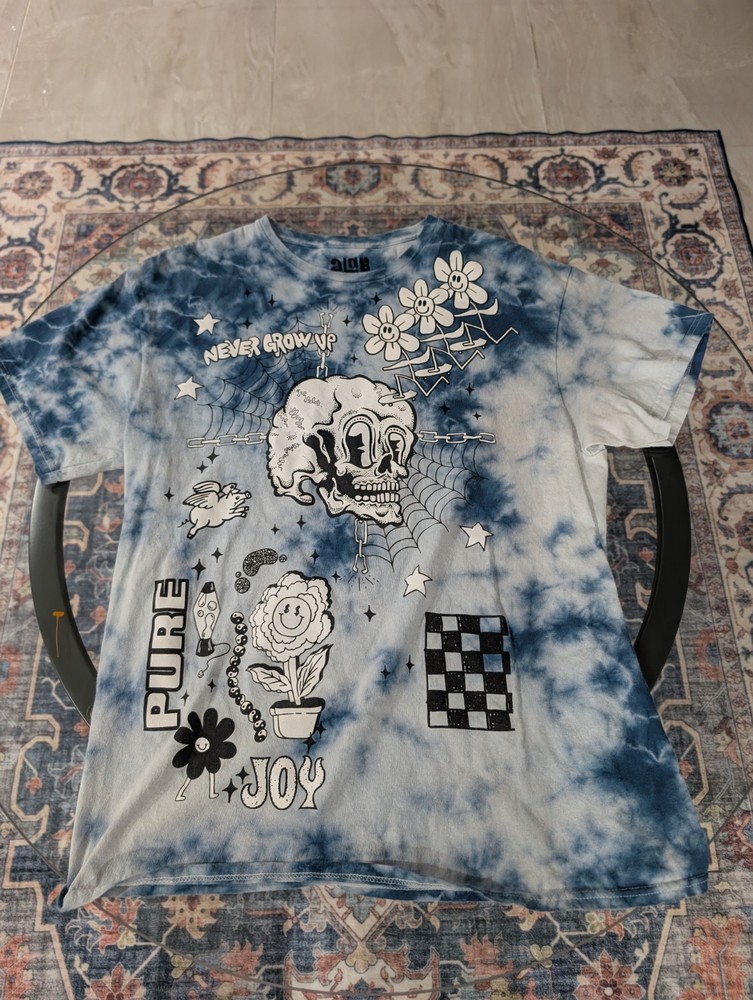 Alab Never Grow Up Tie Dye Tee Shirt Pre Owned Excellent
