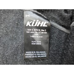 Kuhl Thermal Top Mens Small Dark Gray Excellent LS Base Layer Thumbholes