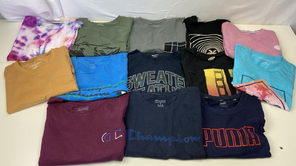 Bulk Lot Of 13 Modern Mix Men’s XL Extra Large Short Sleeve Graphic T Shirt Pack