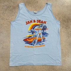 Vintage 80s Jan & Dean Bel Air Bandits Tank Top Shirt L Signed Surf Rock Tour