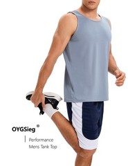 6 Pack Men’s Quick Dry Workout Tank Tops Breathable Gym Sleeveless Muscle Shi…