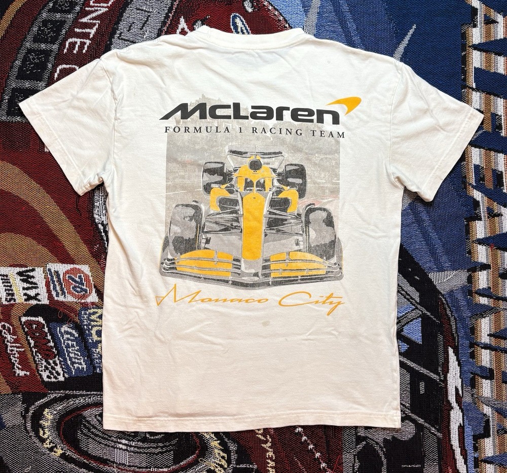 McLaren Racing Shirt F1 Formula 1 Team Monaco City Tee Men’s Large