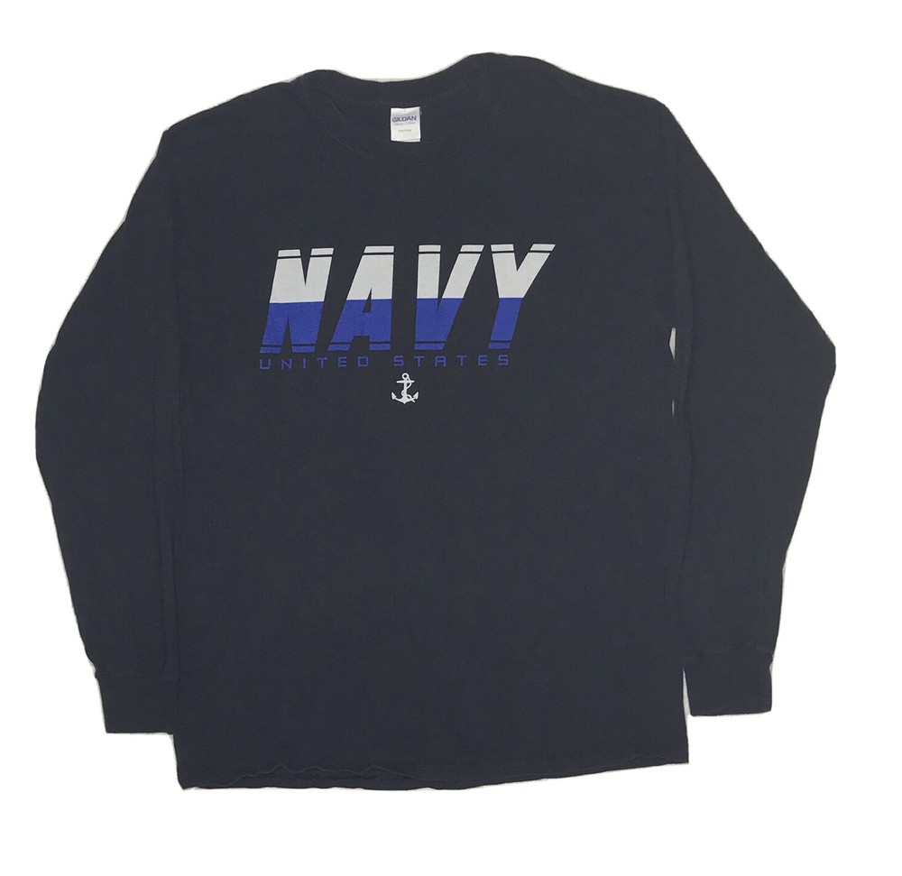 United States Navy Shirt Adult Medium Black Long Sleeves EM1 VIGIL MMC BRISTOL