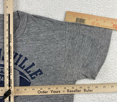 Russell Athletic Vintage Football T-Shirt 80s Gray Tri-Blend High School Champ