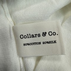Collars & Co Mens Size Large Maranello Mid-Weight Cotton & Silk Tee White NEW