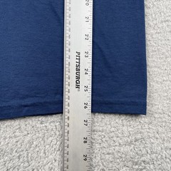 Vtg Augusta Sportswear Navy Blue Ringer V-Neck T Shirt Darien Rotary Club 90s
