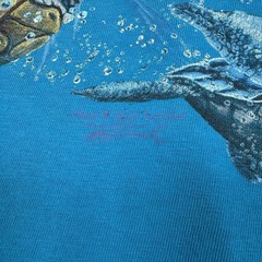 + Vintage Y2K Turtles Ocean Shirt – Blue – Gulf Specimen Marine Lab Florida – L