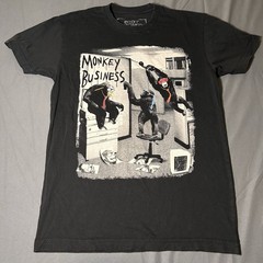 Riot Society T-Shirt Monkey Business Graphic Black Cotton Funny Tee Men’s Small