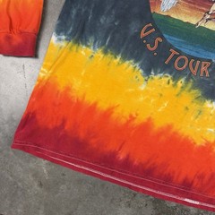 Led Zeppelin T Shirt Mens Large Multicolored Long Sleeve Tie Dye Flaws Preowned