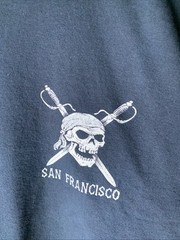 Vintage Pirate San Francisco Shirt Mens Sz L Jolly Roger Humor Tee Y2K