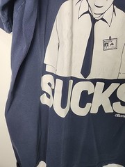 Ripple Junction Mens Office Space Milton Work Sucks Graphic Navy Shirt Size 3XLT
