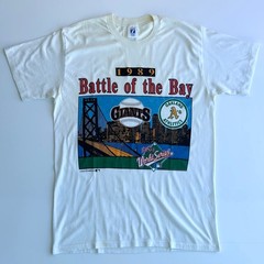 Vintage 1989 Battle of the Bay World Series T Shirt MLB USA Large