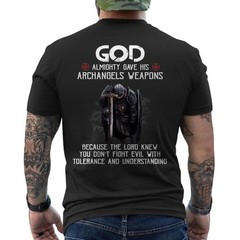 Christian Knight Templar Archangels Weapons To Fight Evil Warrior Of God ON BACK