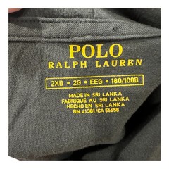 Polo Ralph Lauren Mens 2XB Charcoal Grey Hooded Long Sleeve T-Shirt Pony Logo