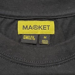 Iron Market Smiley x Market Shirt Mens MEDIUM Black 100% Cotton Heavy Metal 🤘