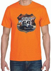 Adult DryBlend® T-Shirt – ( GET YOUR LICKS ON ROUTE 66 (SLED LOW RIDER)- HOT ROD