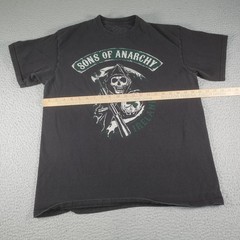 Sons Of Anarchy Shirt Mens Large Black Ireland Reaper Skull SOA TV Show Tee
