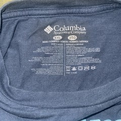 columbia t shirt men size XXL Navy Blue, Big Logo At Front