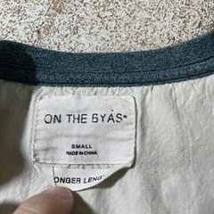 On The Byas Longer Length Henley Tee Shirt Size S #28996