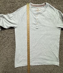 Le Chalk Puremeso Henley Shirt Men’s Size Large The Normal Brand Collab Stone