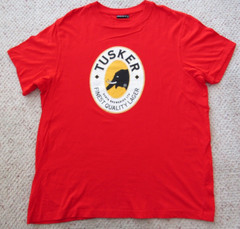 Tusker Lager Beer Kenya Breweries T Shirt Red XXL but Fits XL New without Tags