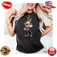 Leopard Print Minnie Mouse Shirt, Cute Disney Mom Shirt, Leopard Minnie Ear