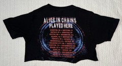 Alice In Chains Played Here 2-Sided Tour Shirt MD 19” X 14” Cropped Cut Shirt