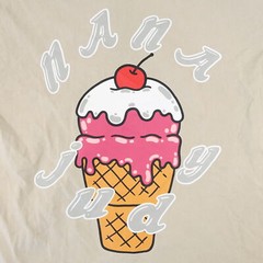 NANA JUDY KHAKI BEIGE MEDIUM ICE CREAM CONE DESSERT ART THE ROXBURY TEE TSHIRT