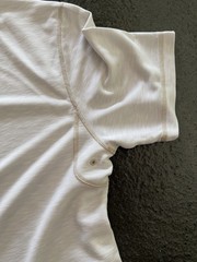 Tommy Bahama Men’s Off White/Beige Crew Neck Short Sleeve Logo Tee Cotton Knit L