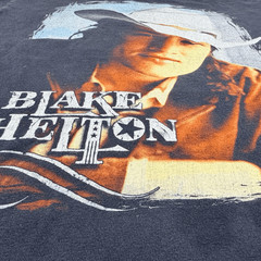 Vintage Gildan 2001 Blake Shelton Country Music Crew Neck Concert Tee Medium Top