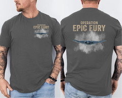 Operation Epic Fury T-Shirt, Patriotic American Flag Front & Back T-Shirt