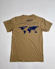 Fjallraven Hiking Outdoor Trek TShirt Beige Logo Tee Mens Small
