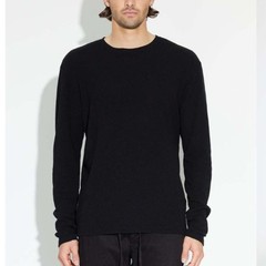 Cotton Citizen Hendrix Crew Long Sleeve Thermal Shirt Jet Black Men’s M NWT