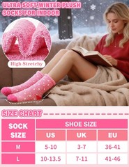 Women Fuzzy Fluffy Socks Thick Warm Winter Soft Cozy Plush Fleece 5 Pair