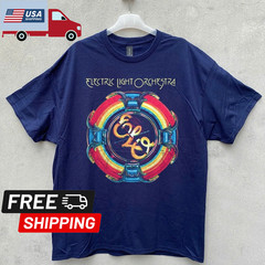 RARE! Electric Light Orchestra ELO Anniversary Unisex Navy T-shirt Size S-5XL