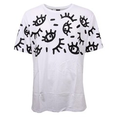 C3374 maglia uomo NEO MODENA EYES bianco/nero t-shirt men