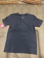 JORDAN MEN’S DUB ZERO Tee Black/GREEN 642809 011 NEW