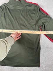 L.L. Bean Base Layer Shirt L-reg Green/red Cotton Turtleneck L/S Basic X2 NWOT