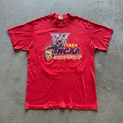 Vintage 1989 NCAA Championship Shirt Size Large Red Wolverines Seton Hall Pirate