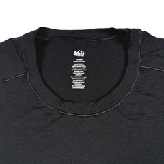 REI Co-op Shirt Mens Small Merino Wool Base Layer Black Long Sleeve Outdoor Hike