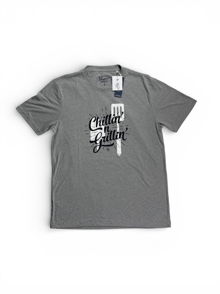 Original Penguin “Chillin’ n Grillin” Spatula Logo NWT Graphic Tee Shirt Size M