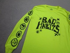 The Weeknd Shirt Mens S Yellow Neon Black Bad Habits XO Tour Concert Long Sleeve