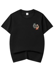 Niepce Japanese Streetwear Embroidery T-shirt Koi Graphic Tee for Men