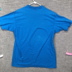 Vintage Hanes Beefy-T Shirt Mens XL Blue Made USA Cotton Blank Tee Top 90s SS