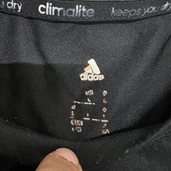 Adidas T-Shirt Mens Size L Black Climalite Athletic Performance Short Sleeve Gym