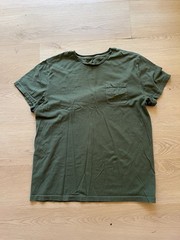 RRL DOUBLE RL PLAIN, GREEN CREW NECK T-SHIRT MEN SZ M RALPH LAUREN EMROIDERED