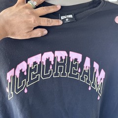 Ice Cream Billionaire Boys Club Black Graphic T-shirt Spellout 2XL