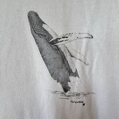 Vtg Wyland Whales Laguna Beach Shirt XL Whale Art Nature Beach Surf Grunge 90s