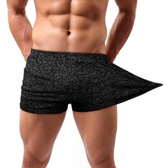 Lehmanlin Men’s Bodybuilding Shorts 3 Inch Inseam Large/3″ Inseam, Black