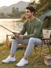 5 Pack Quick Dry Fit Men Long Sleeve T Shirts Sport Casual Construction Work …